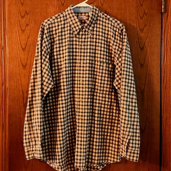 Mens Bugle Boy Size Lg Plaid Shirt - Picture 3 of 7